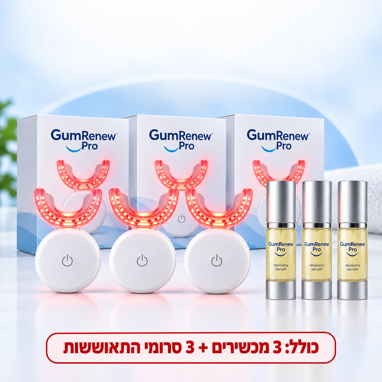GumRenew Pro - טיפול אור אקטיבי בחניכיים ב-12 דקות ביום