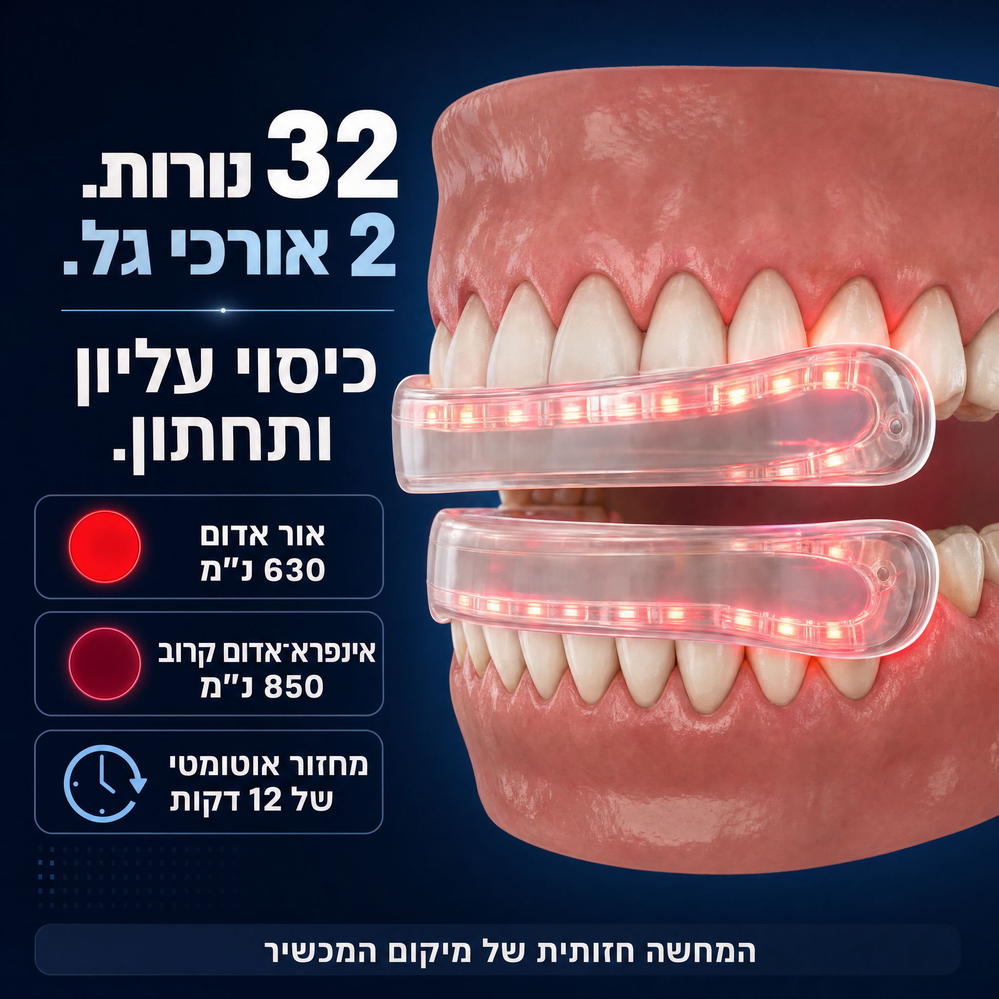 GumRenew Pro - טיפול אור אקטיבי בחניכיים ב-12 דקות ביום